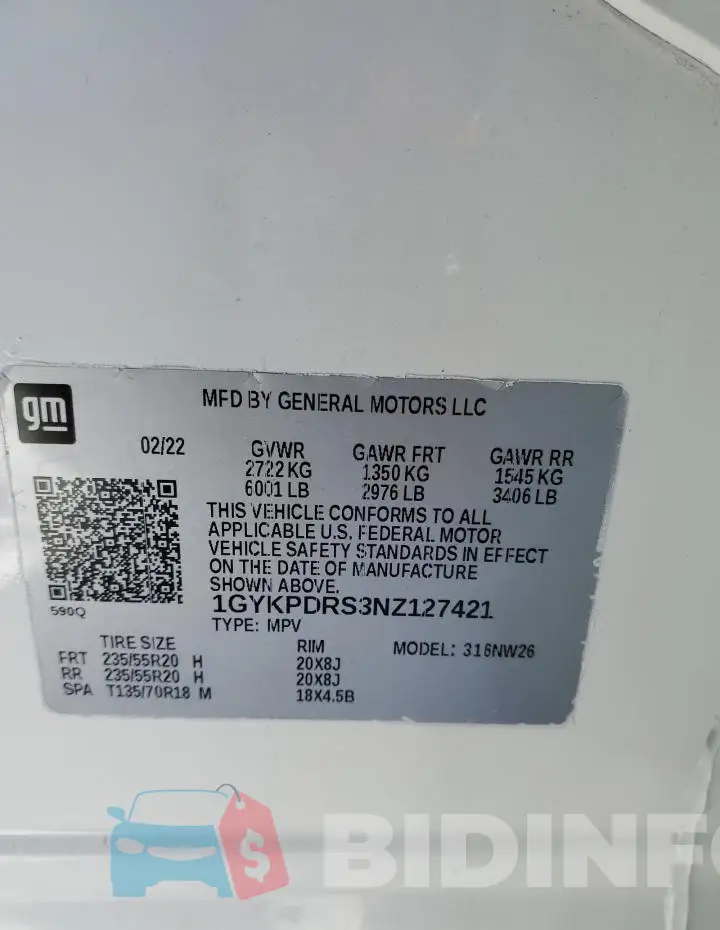 1GYKPDRS3NZ127421 Photo# 14