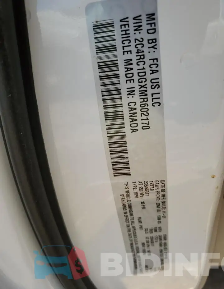 2C4RC1DGXMR602170 Photo# 13