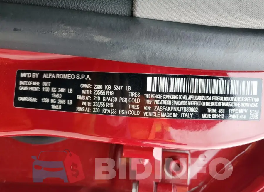 ZASFAKPNXJ7B89602 Photo# 13