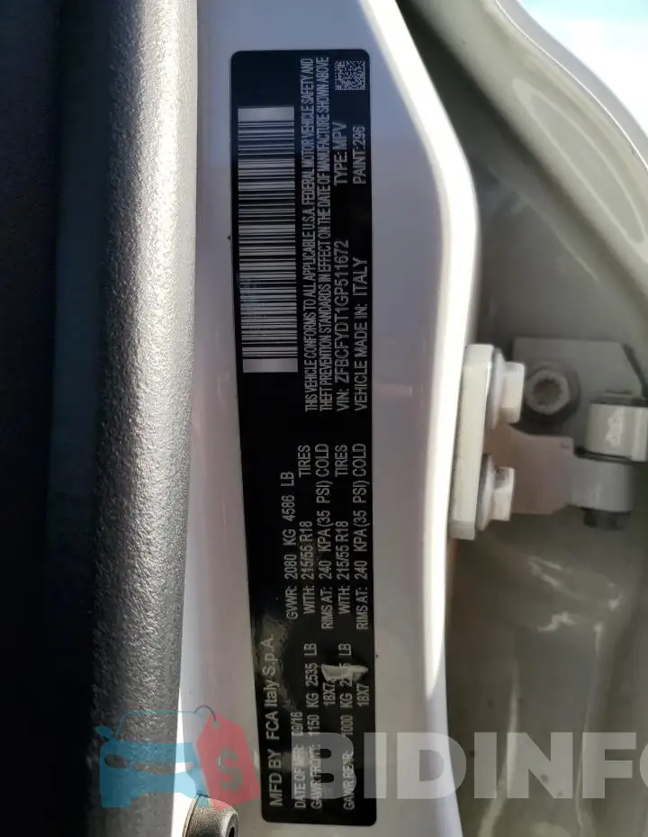 ZFBCFYDT1GP511672 Photo# 12