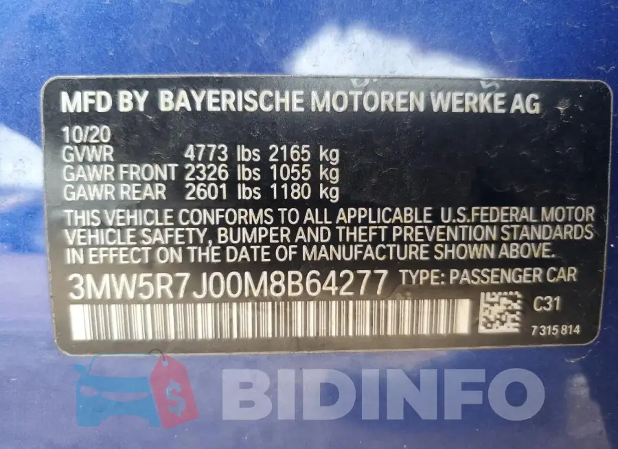 3MW5R7J00M8B64277 Photo# 12