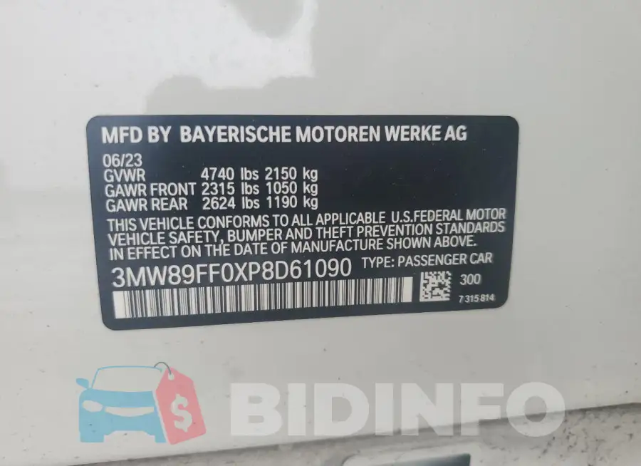 3MW89FF0XP8D61090 Photo# 12