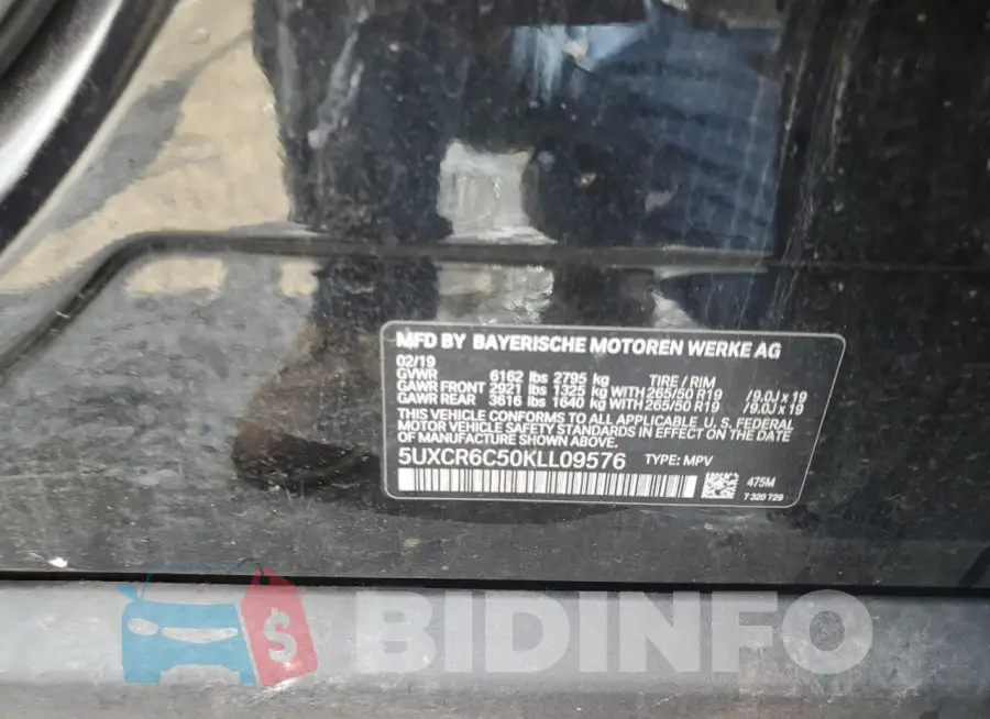 5UXCR6C50KLL09576 Photo# 13