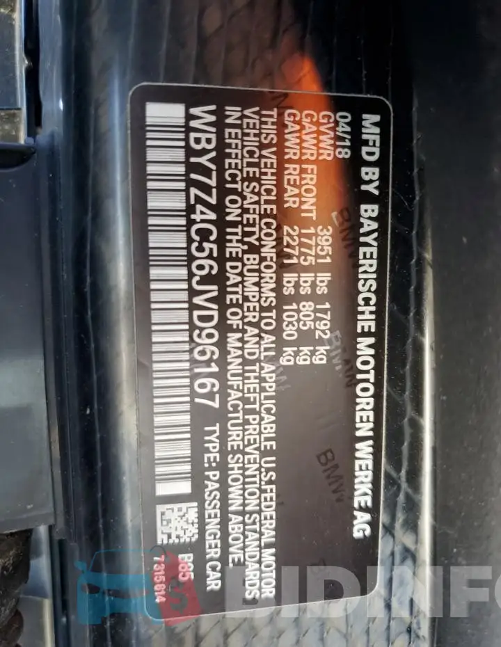 WBY7Z4C56JVD96167 Photo# 12