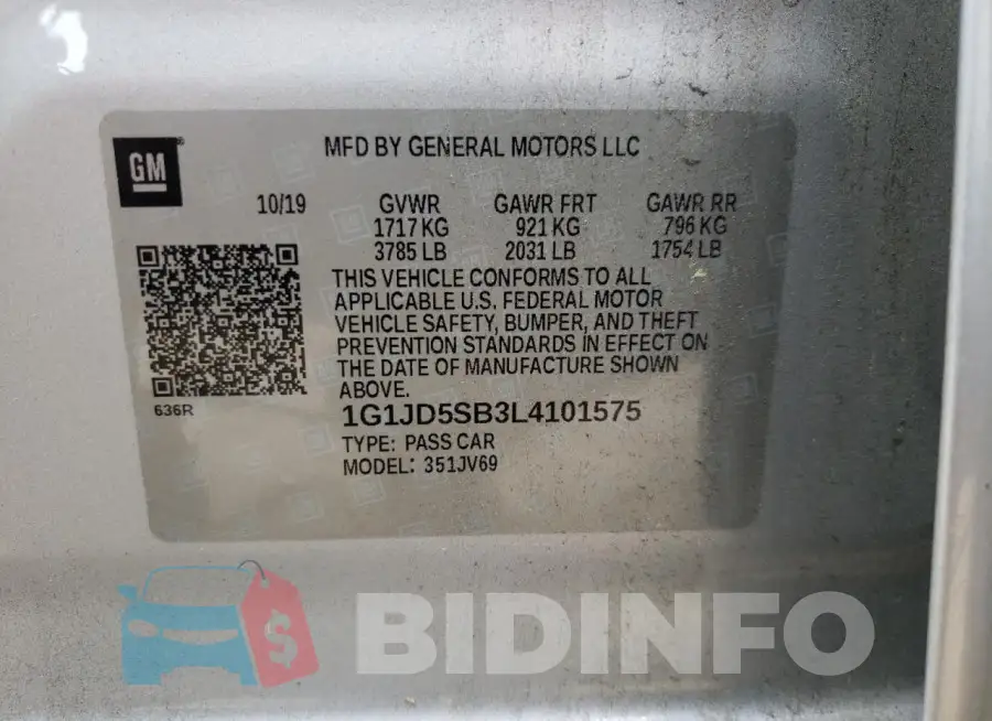 1G1JD5SB3L4101575 Photo# 12