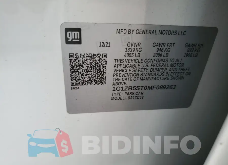 1G1ZB5ST0MF089263 Photo# 12