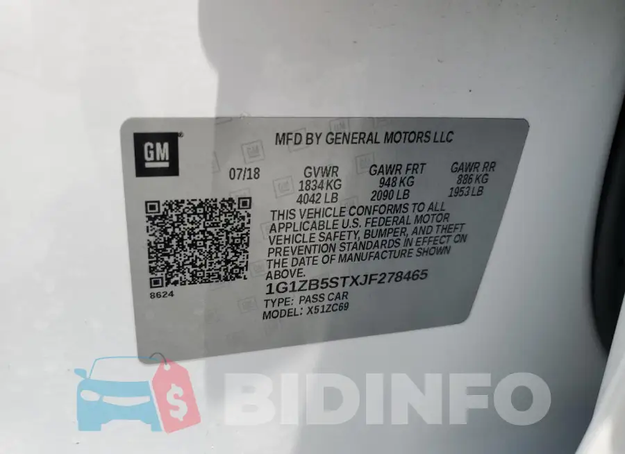 1G1ZB5STXJF278465 Photo# 13
