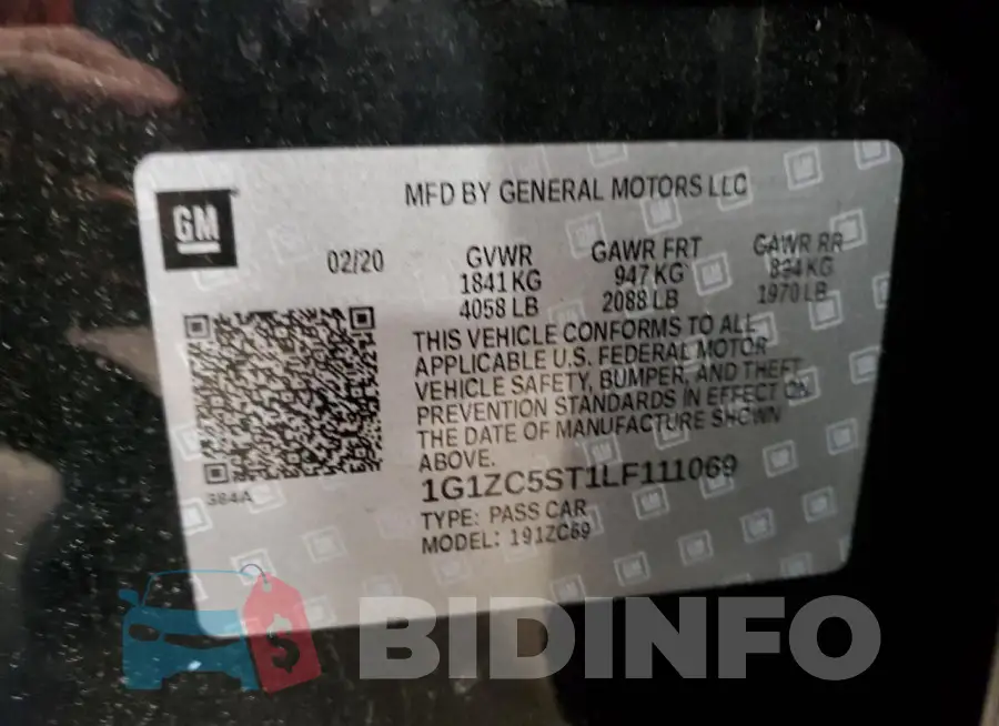 1G1ZC5ST1LF111069 Photo# 12