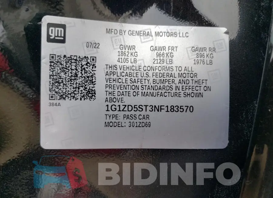1G1ZD5ST3NF183570 Photo# 12