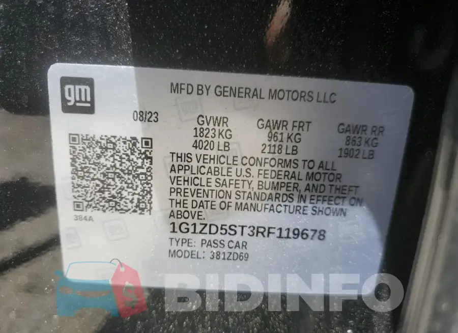 1G1ZD5ST3RF119678 Photo# 12
