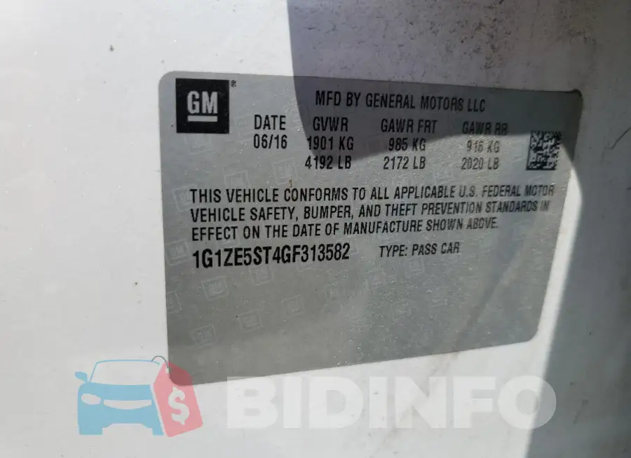 1G1ZE5ST4GF313582 Photo# 12