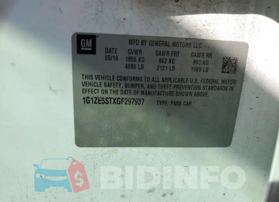 1G1ZE5STXGF297937 Photo# 12