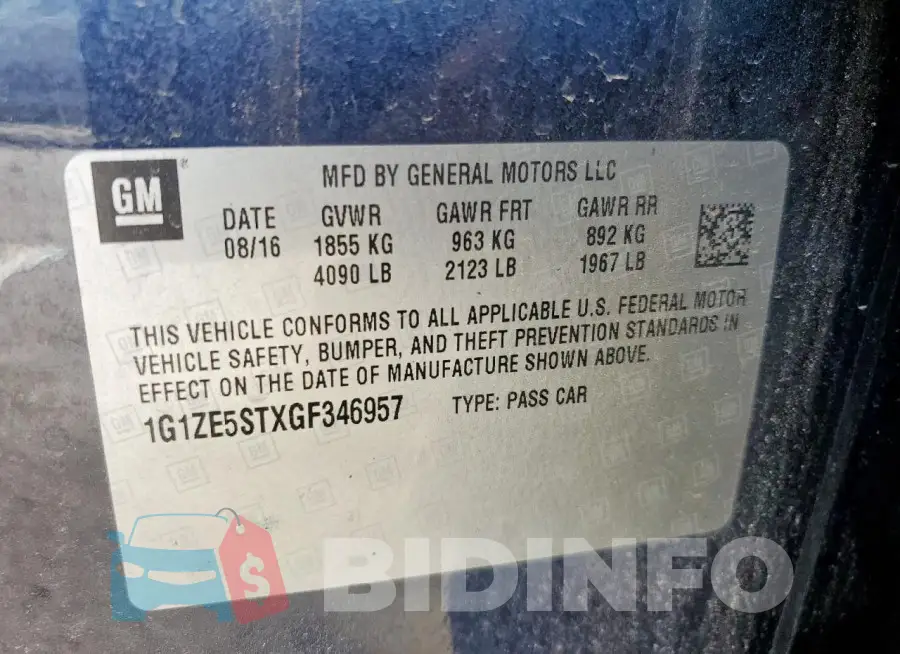 1G1ZE5STXGF346957 Photo# 12