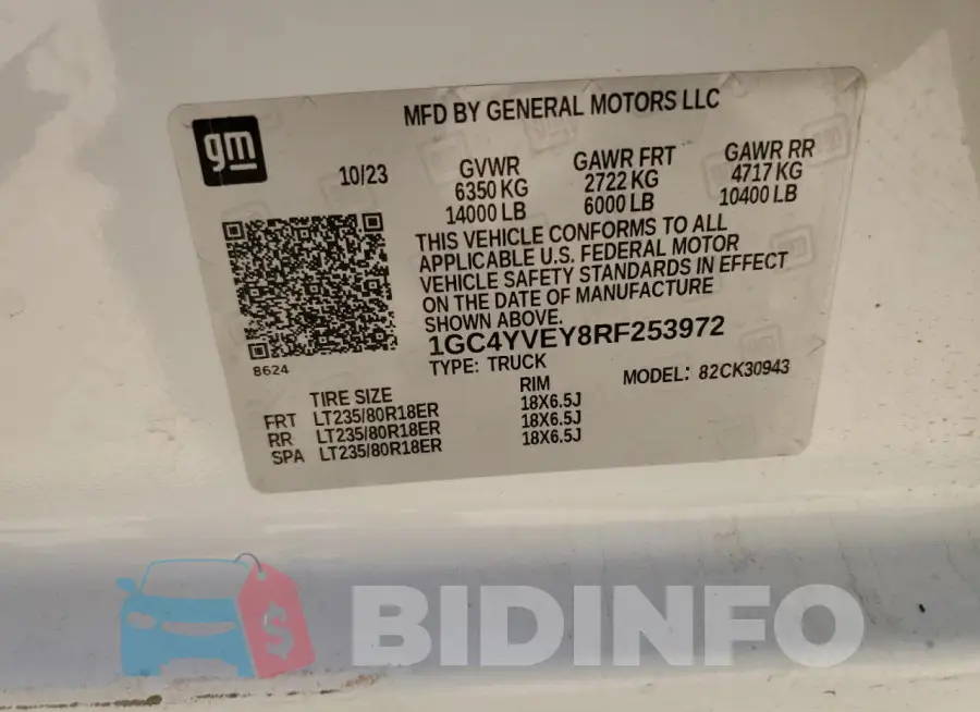 1GC4YVEY8RF253972 Photo# 13