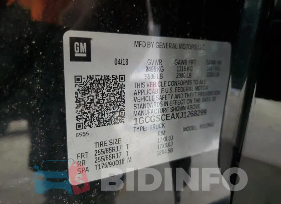 1GCGSCEAXJ1268299 Photo# 12