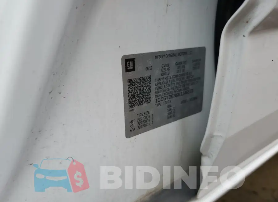 1GCGTBEN6K1346573 Photo# 12