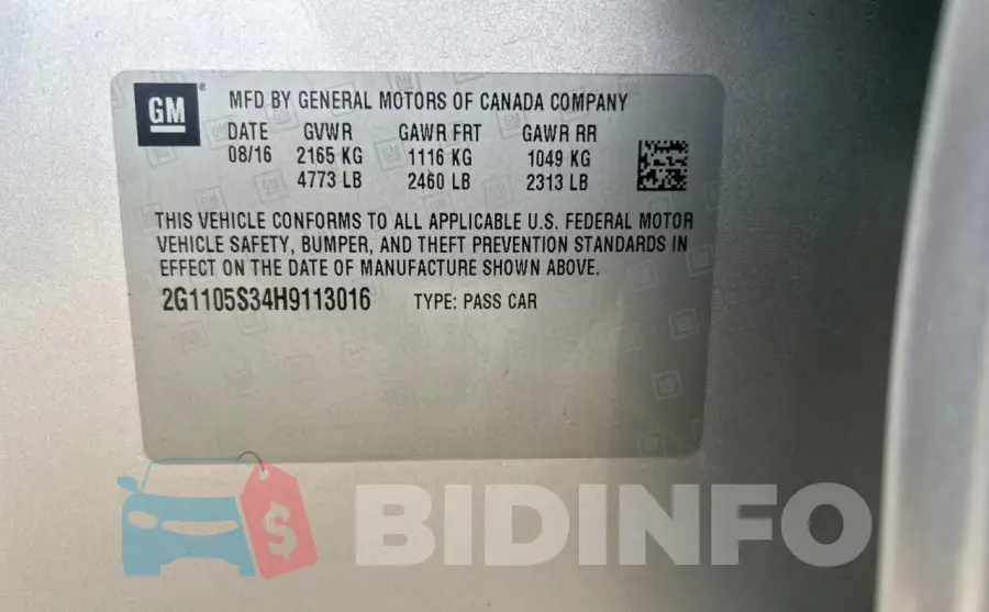 2G1105S34H9113016 Photo# 10
