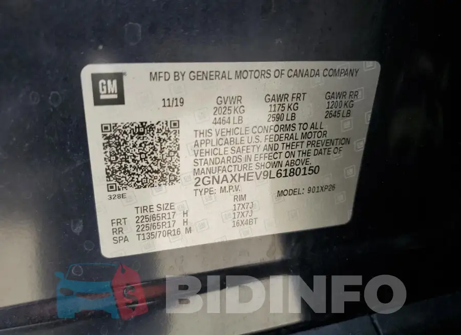 2GNAXHEV9L6180150 Photo# 13