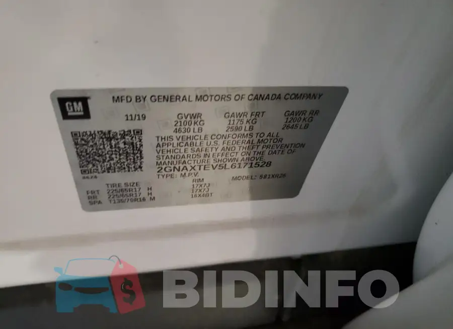 2GNAXTEV5L6171528 Photo# 13