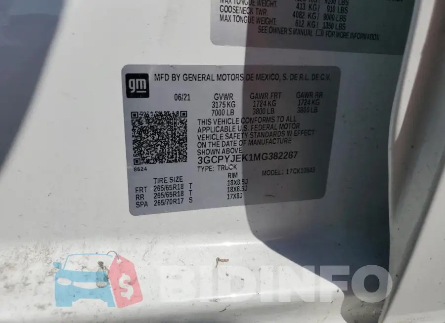 3GCPYJEK1MG382287 Photo# 12
