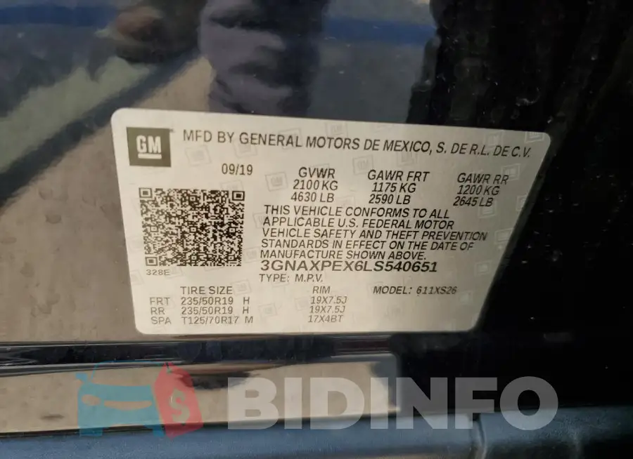 3GNAXPEX6LS540651 Photo# 13