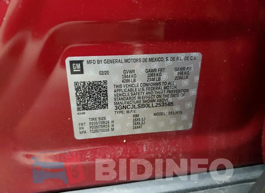 3GNCJLSB0LL253585 Photo# 13