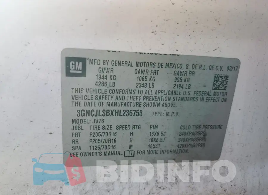3GNCJLSBXHL236753 Photo# 13
