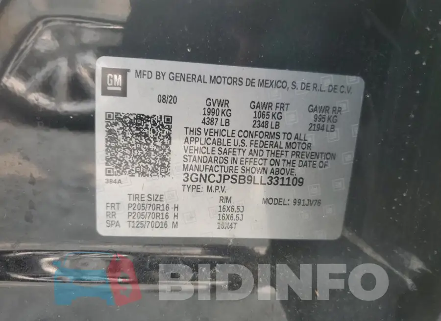 3GNCJPSB9LL331109 Photo# 12