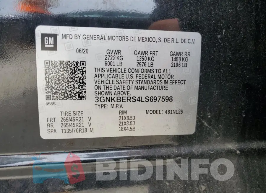 3GNKBERS4LS697598 Photo# 12