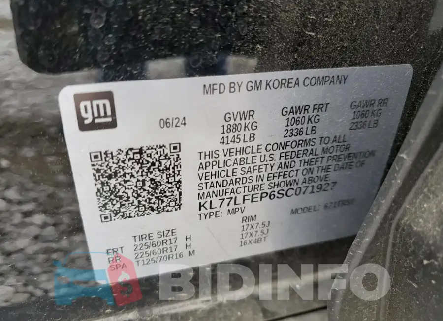 KL77LFEP6SC071927 Photo# 13