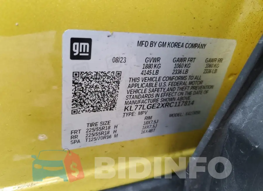 KL77LGE2XRC117814 Photo# 12