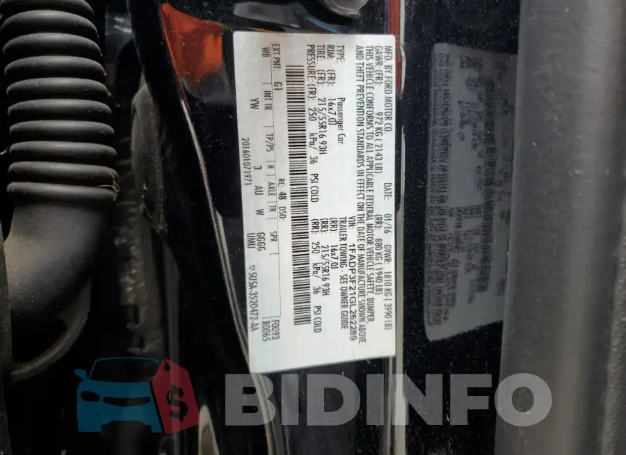 1FADP3F21GL262289 Photo# 12
