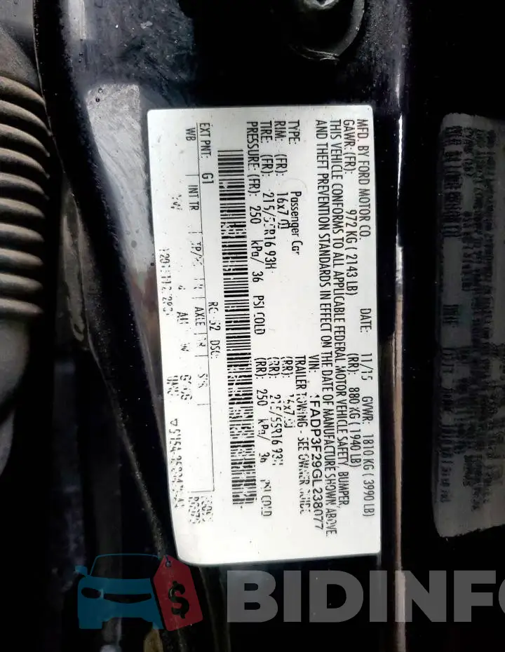 1FADP3F29GL238077 Photo# 12