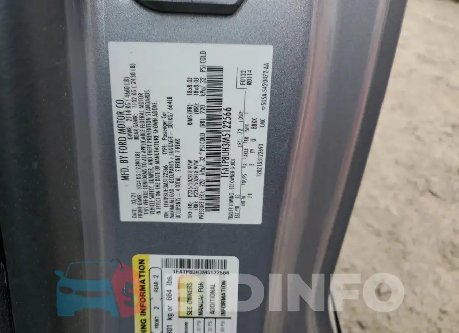 1FATP8UH3M5122566 Photo# 12