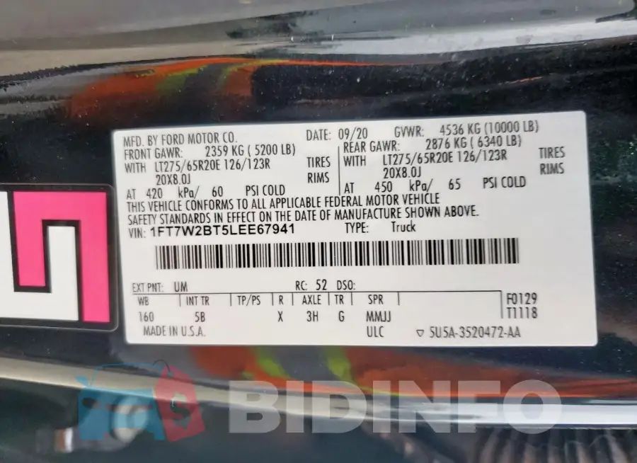 1FT7W2BT5LEE67941 Photo# 13