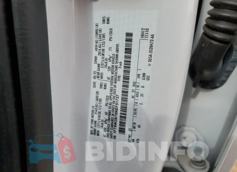 1FT8W2BT0NEF51737 Photo# 13