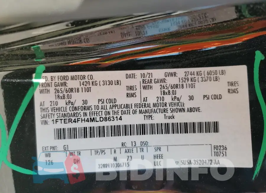 1FTER4FH4MLD86314 Photo# 12