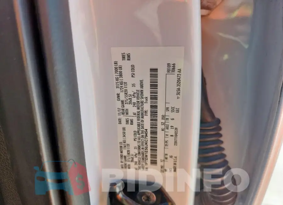 1FTEW1E50JKC79454 Photo# 12