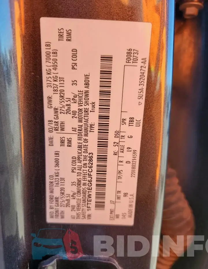 1FTEW1EG6JFC62863 Photo# 12