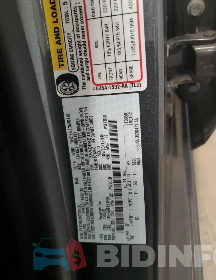 3FADP4EJXGM193115 Photo# 12