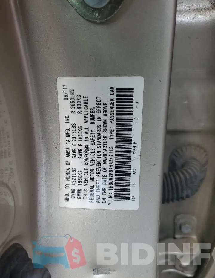 1HGCR2F87HA247115 Photo# 13