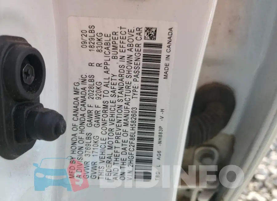 2HGFC2F86LH582603 Photo# 12