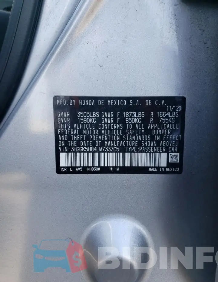 3HGGK5H84LM733705 Photo# 13