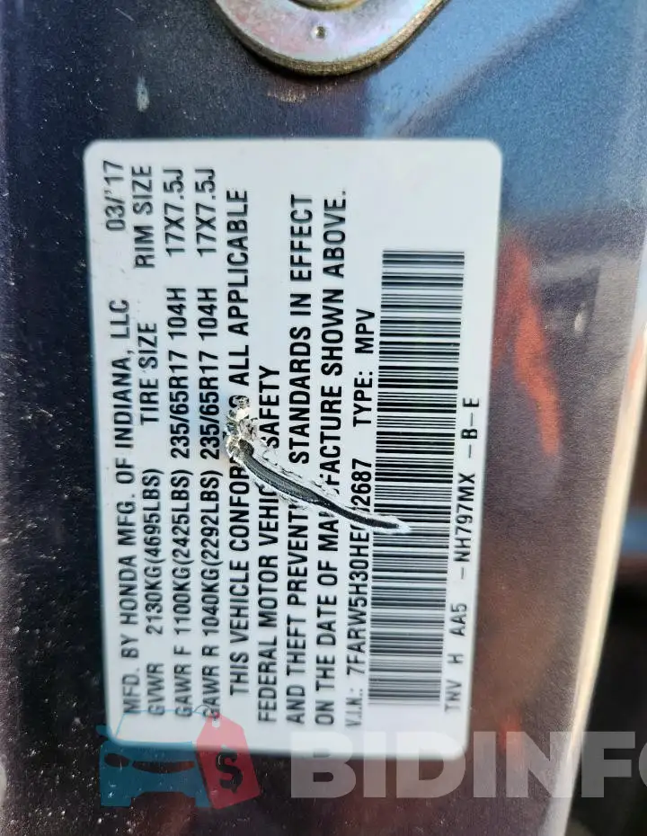 7FARW5H30HE002687 Photo# 12