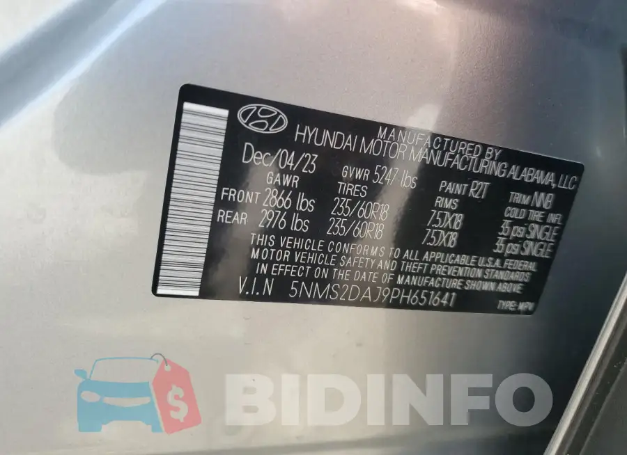 5NMS2DAJ9PH651641 Photo# 13