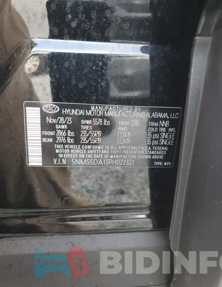 5NMS5DA13PH022321 Photo# 13