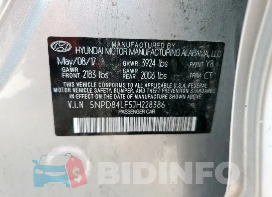 5NPD84LF5JH228386 Photo# 12