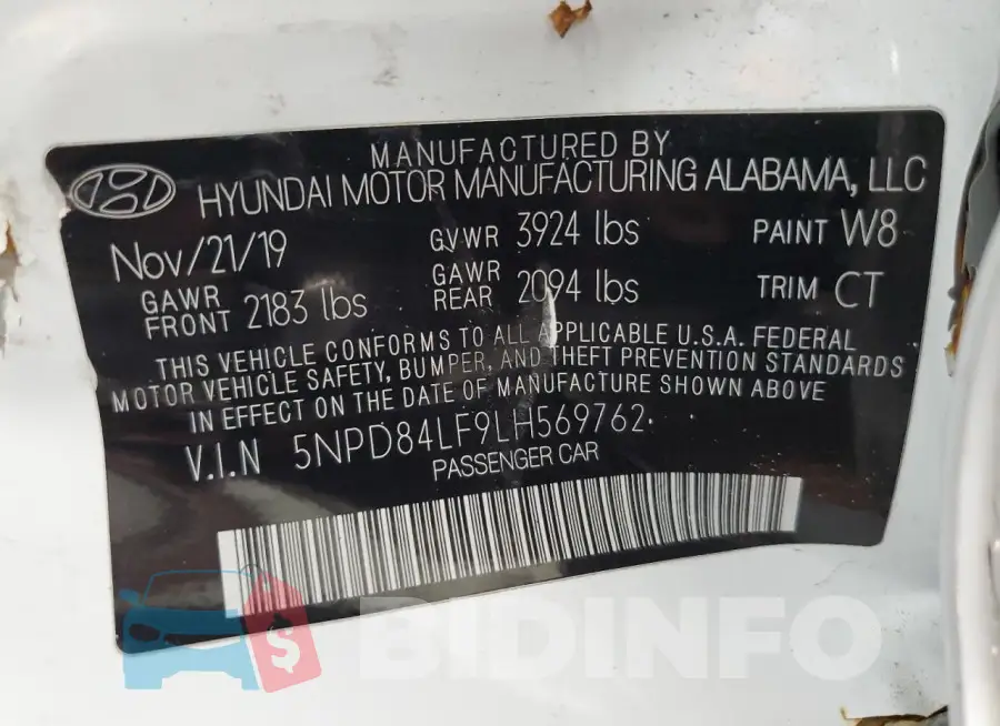 5NPD84LF9LH569762 Photo# 12