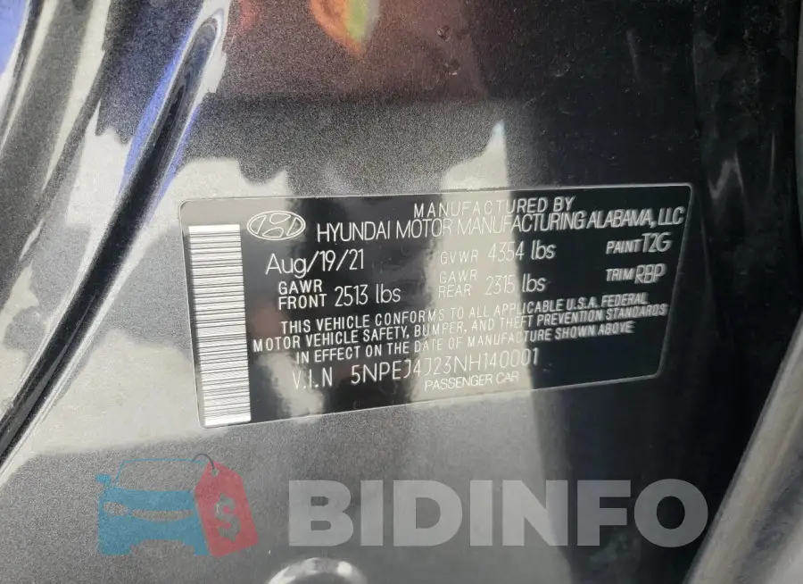 5NPEJ4J23NH140001 Photo# 13