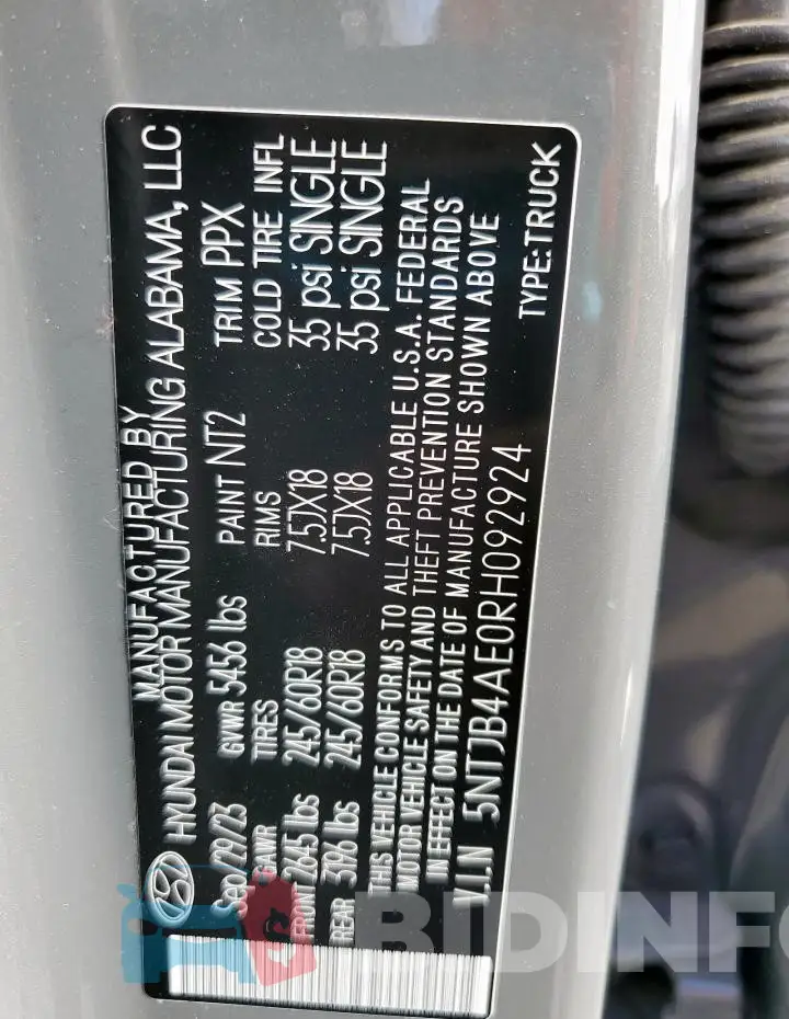 5NTJB4AE0RH092924 Photo# 13